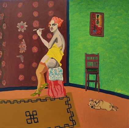 Steve Lee 'Smoking woman with red hair'